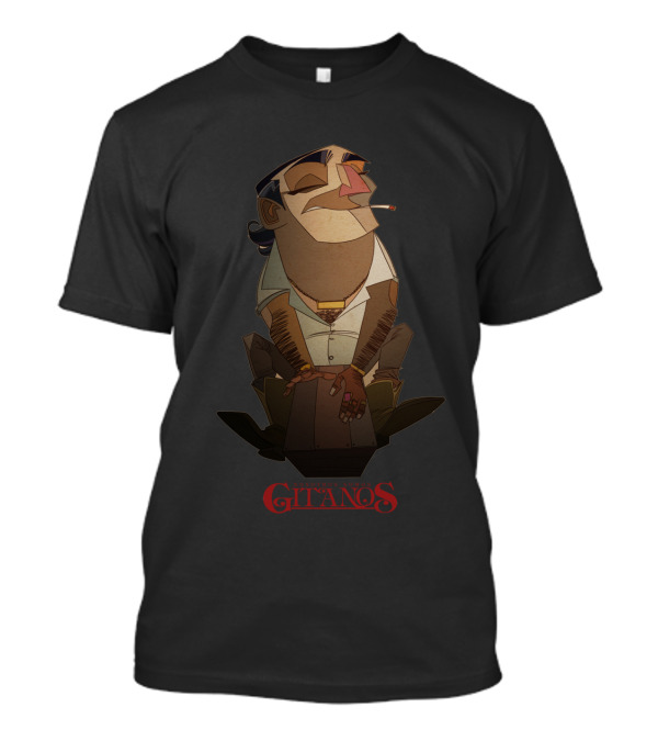 Cajonero Gitanos Character Art With Cigar T-Shirt