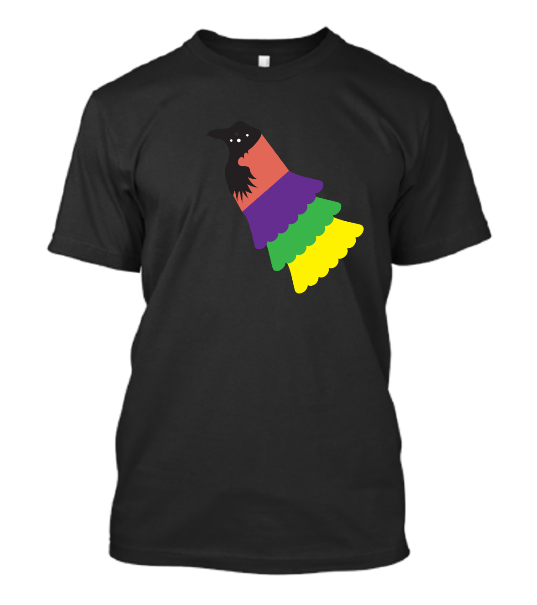 Birdy Multicolor Layered Bird Silhouette T-Shirt