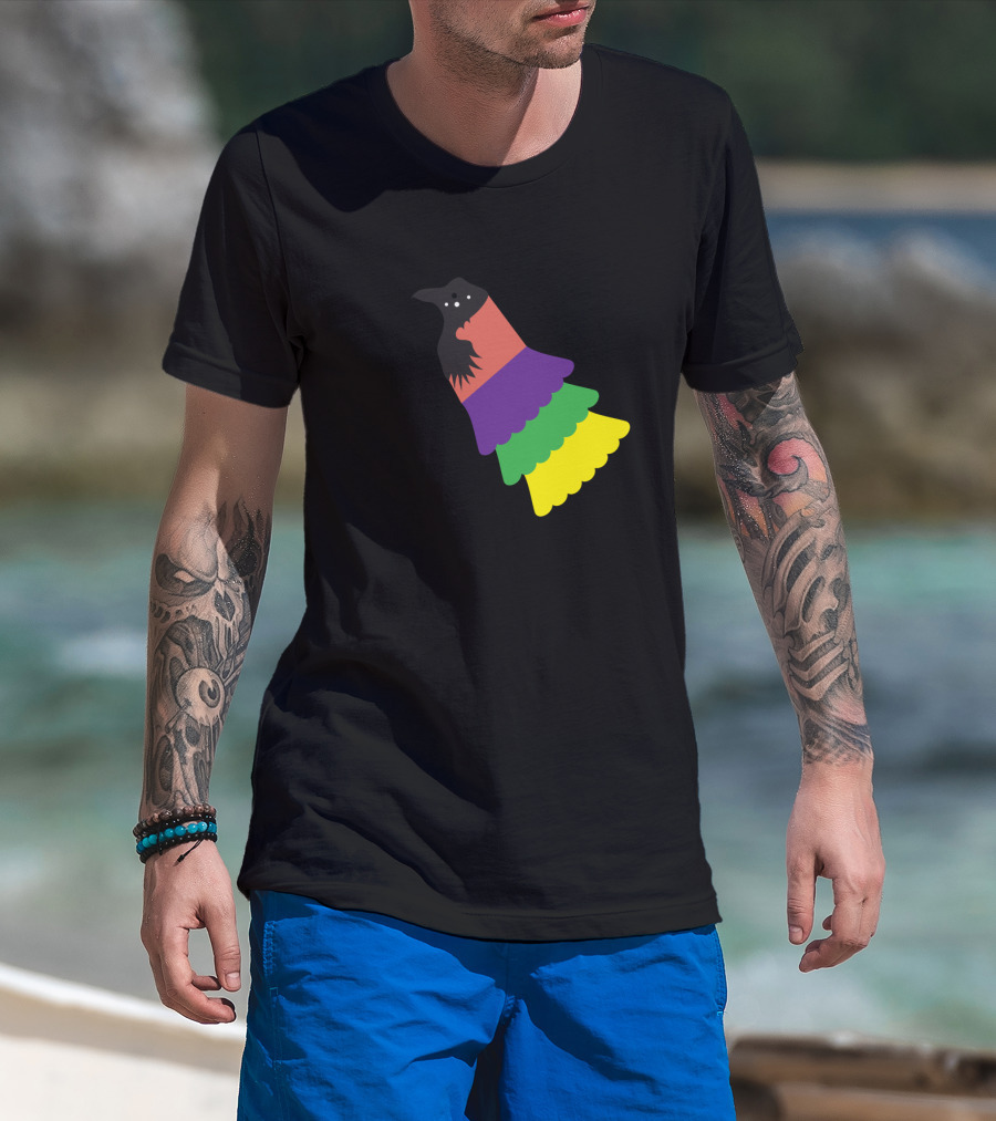Birdy Multicolor Layered Bird Silhouette T-Shirt