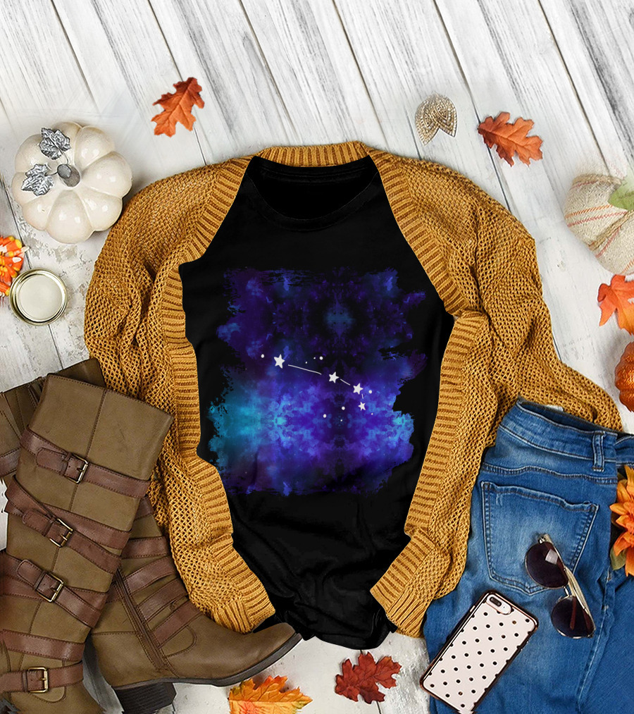 Aries Constellation in Vibrant Galaxy Nebula T-Shirt