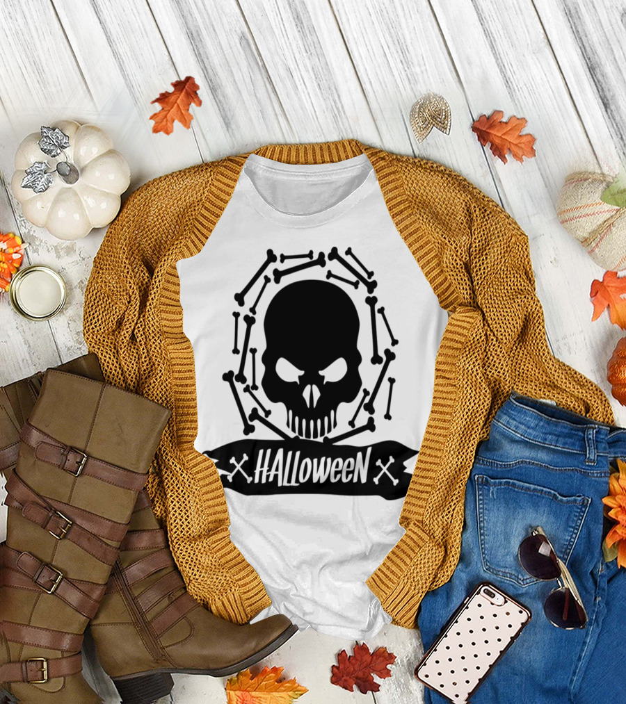 Halloween Skull Bones T-Shirt