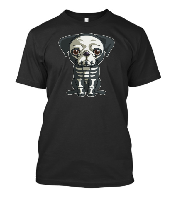 Cute Pug Skeleton Funny Skeleton Pug Skeleton T-Shirt