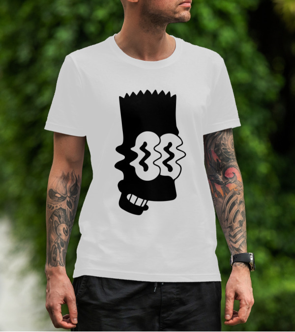 The Simpson Bart Face Wavy Eyes T-Shirt