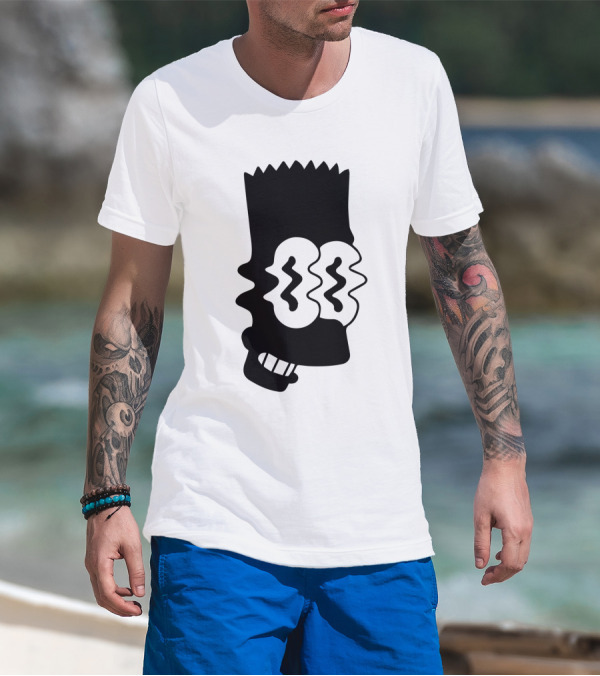 The Simpson Bart Face Wavy Eyes T-Shirt