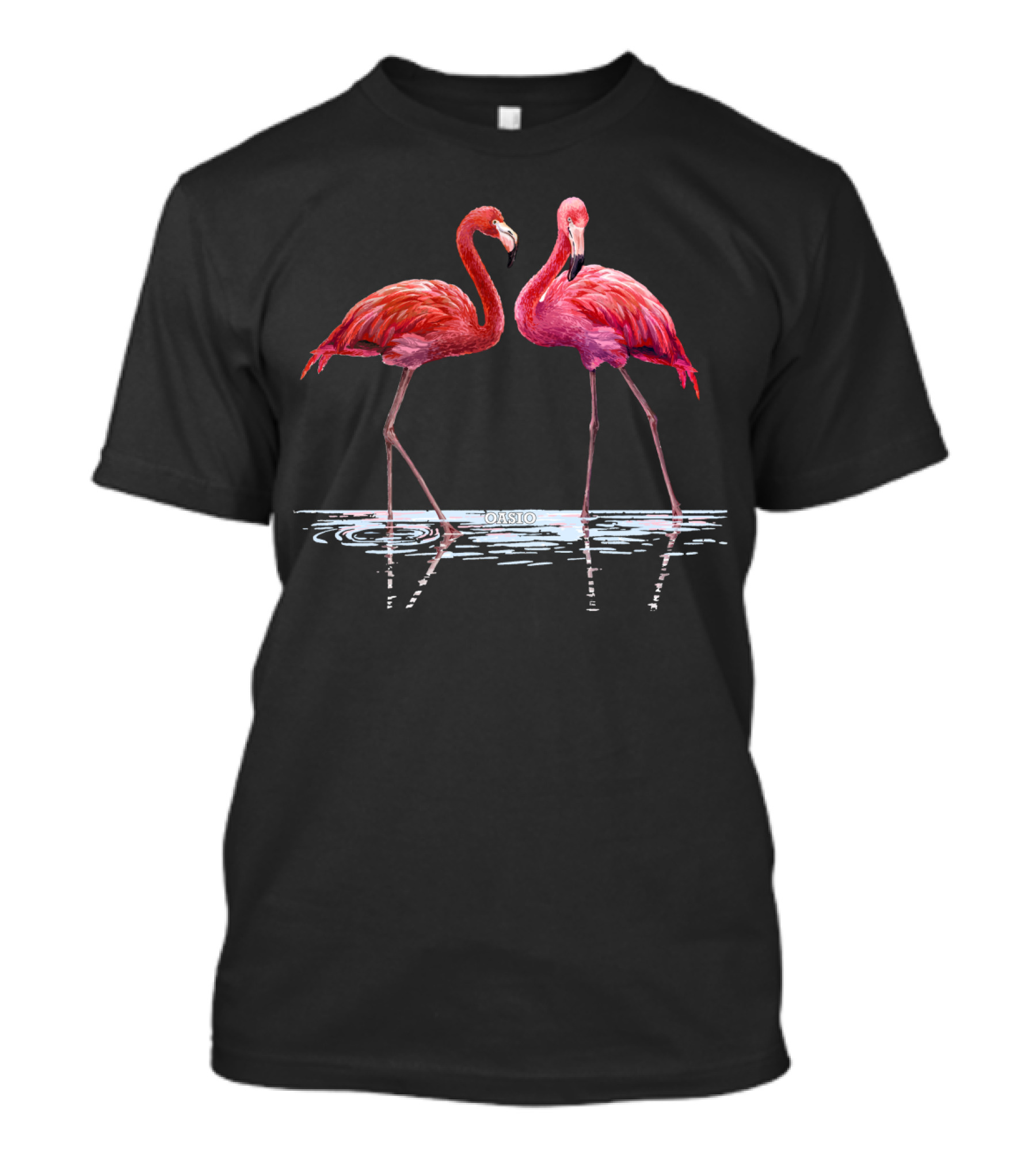 FLAMINGO OASIO Two Flamingos Reflected In Water T-Shirt