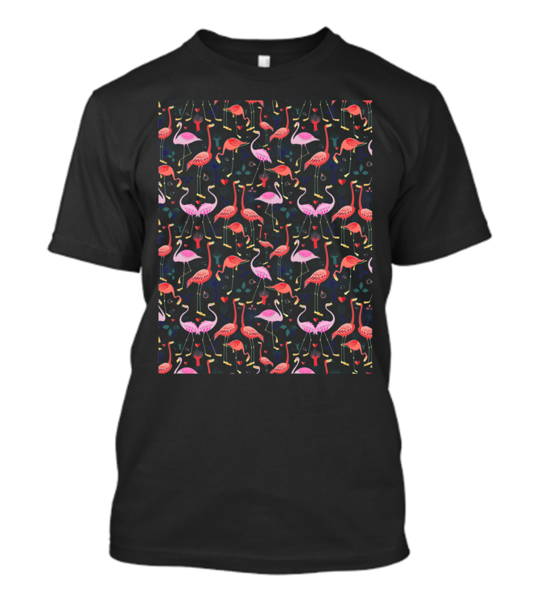 Beautiful Pattern Lovers Flamingo Multicolor Tropical Bird T-Shirt