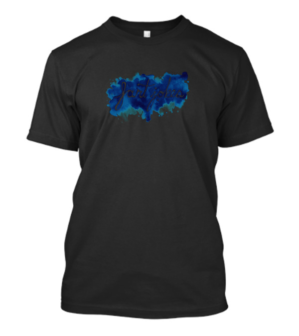 Fart Jokes Blue Watercolor Splash Humorous Text T-Shirt