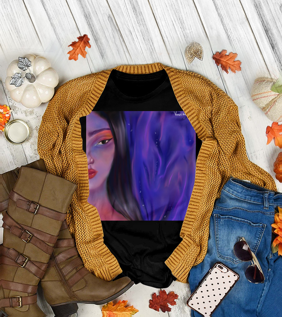 Venus Art Colorful Skin Purple Abstract T-Shirt