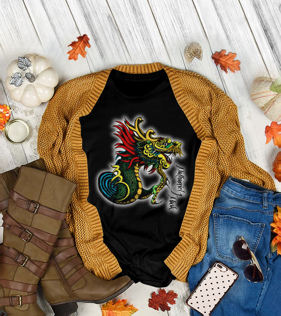 Nathalie West Vibrant Dragon Sense Mythical Artistry T-Shirt
