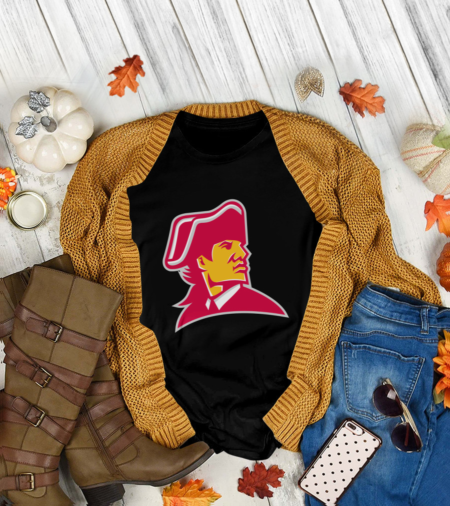 American Revolution General Mascot Red Yellow Patriot T-Shirt