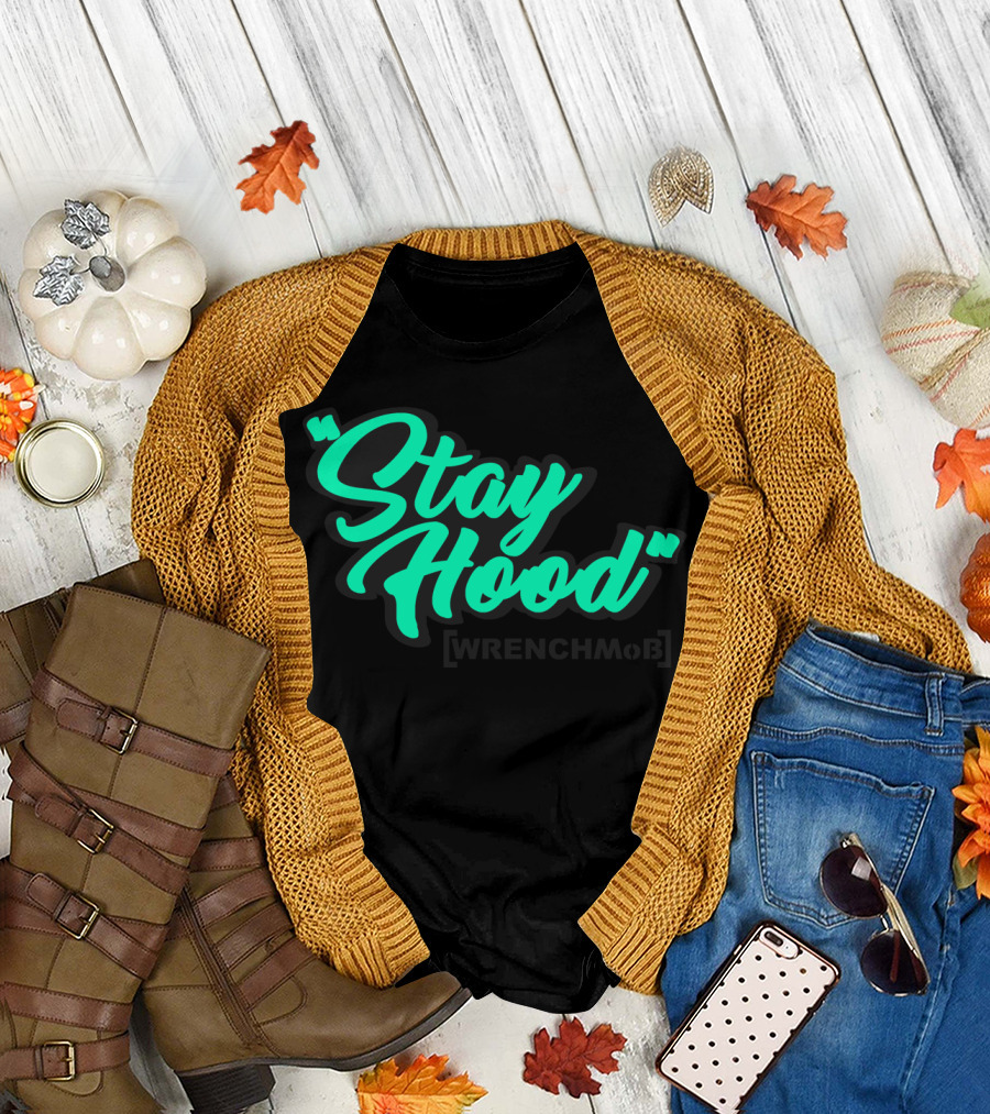 Stay Hood Wrenchmob Minty Green Script T-Shirt