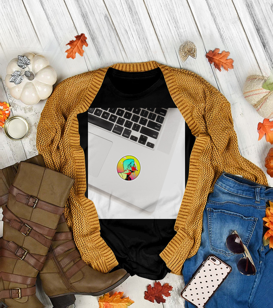Rebel Without a Clue Colorful Pop Art Silhouette Icon Sticker T-Shirt