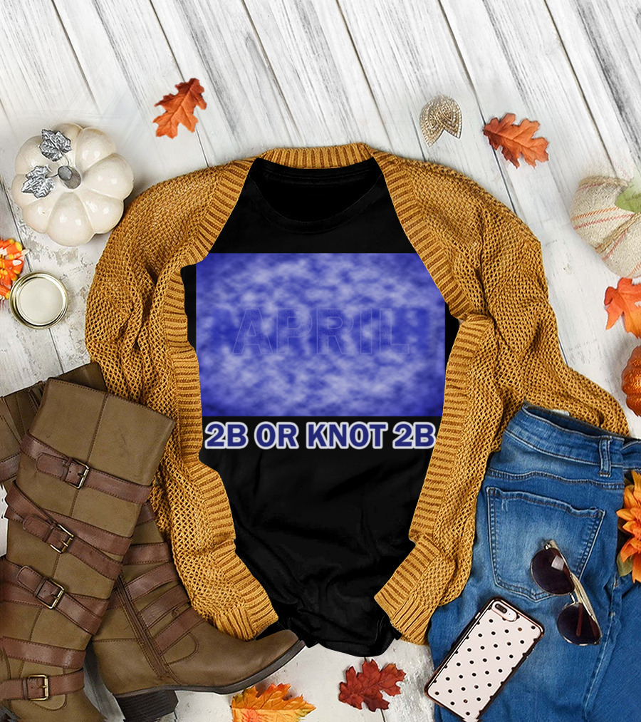 2B or Knot 2B April Optical Illusion Blue Cloud T-Shirt