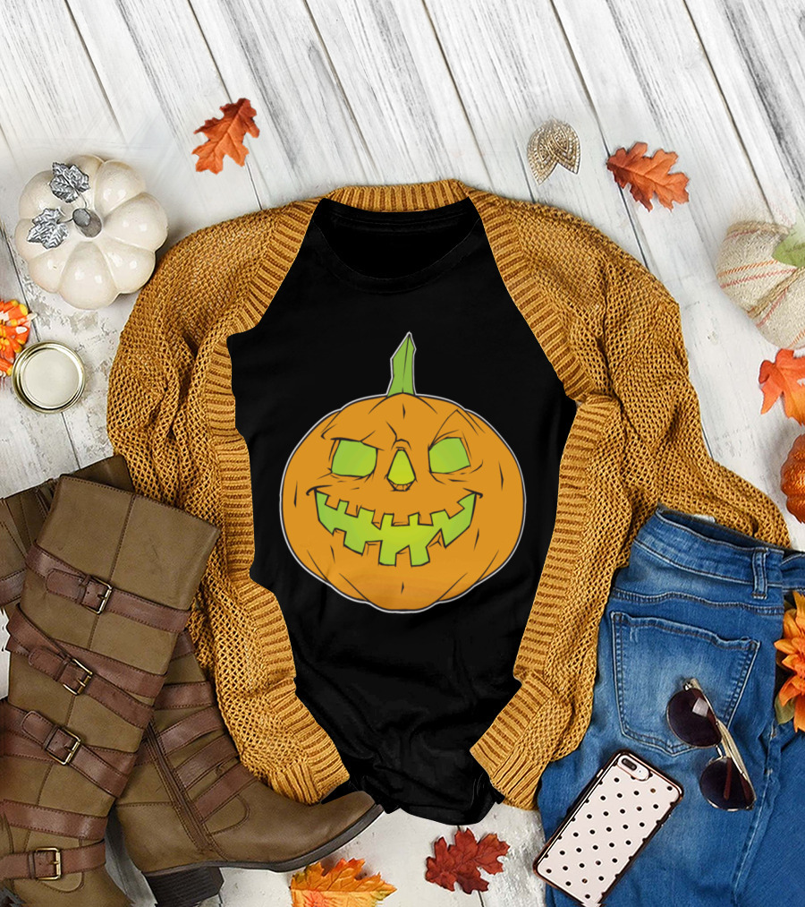 Halloween Pumpkin Lantern Jack-O'-Lantern Glow T-Shirt