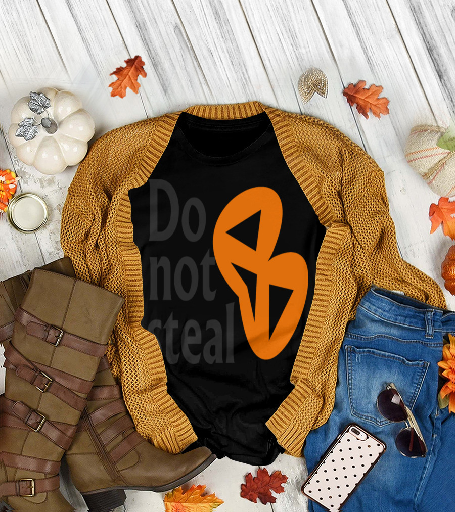 Do Not Steal Pumpkin Face with Abstract Jack-o'-Lantern T-Shirt