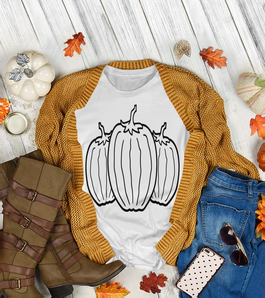 Cool Halloween 3 Pumpkin Tomato Fruit T-Shirt