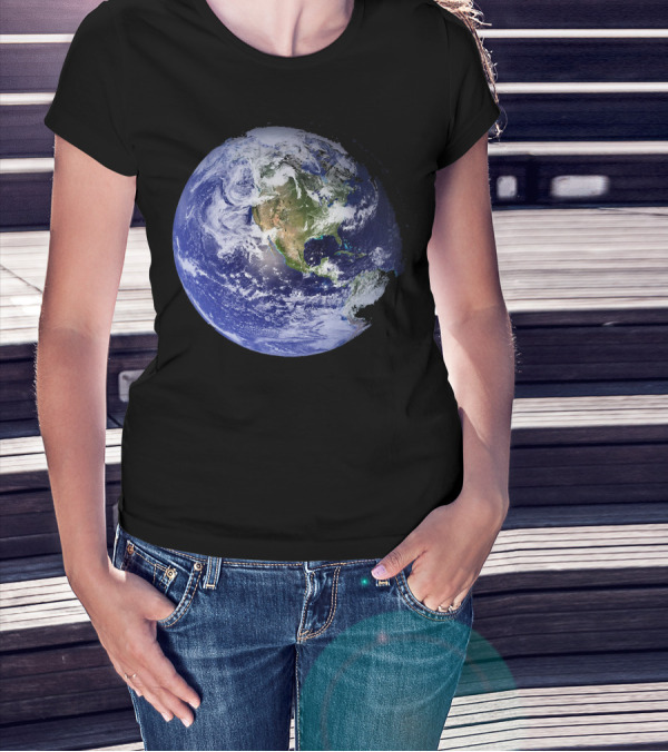 Earth Planet Our Home Image In The University T-Shirt