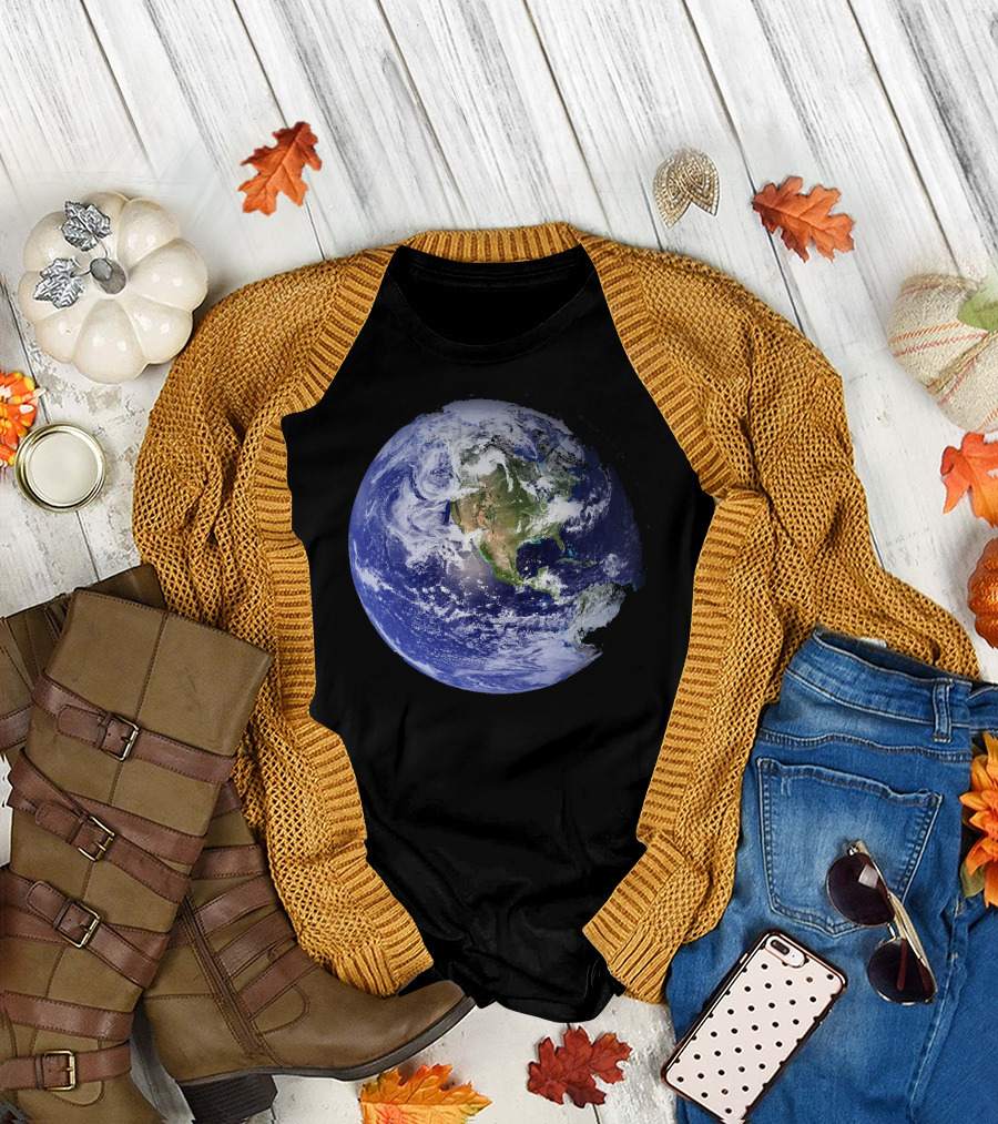 Earth Planet Our Home Image in the University T-Shirt