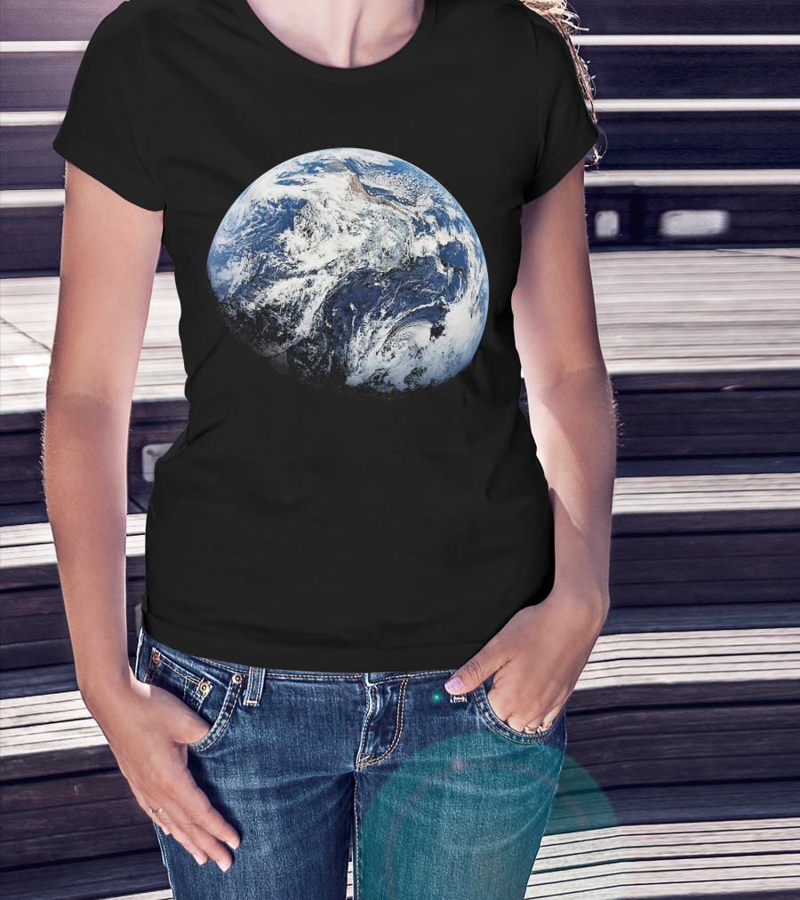 Planet Earth View From Apollo 8 Space Mission T-Shirt