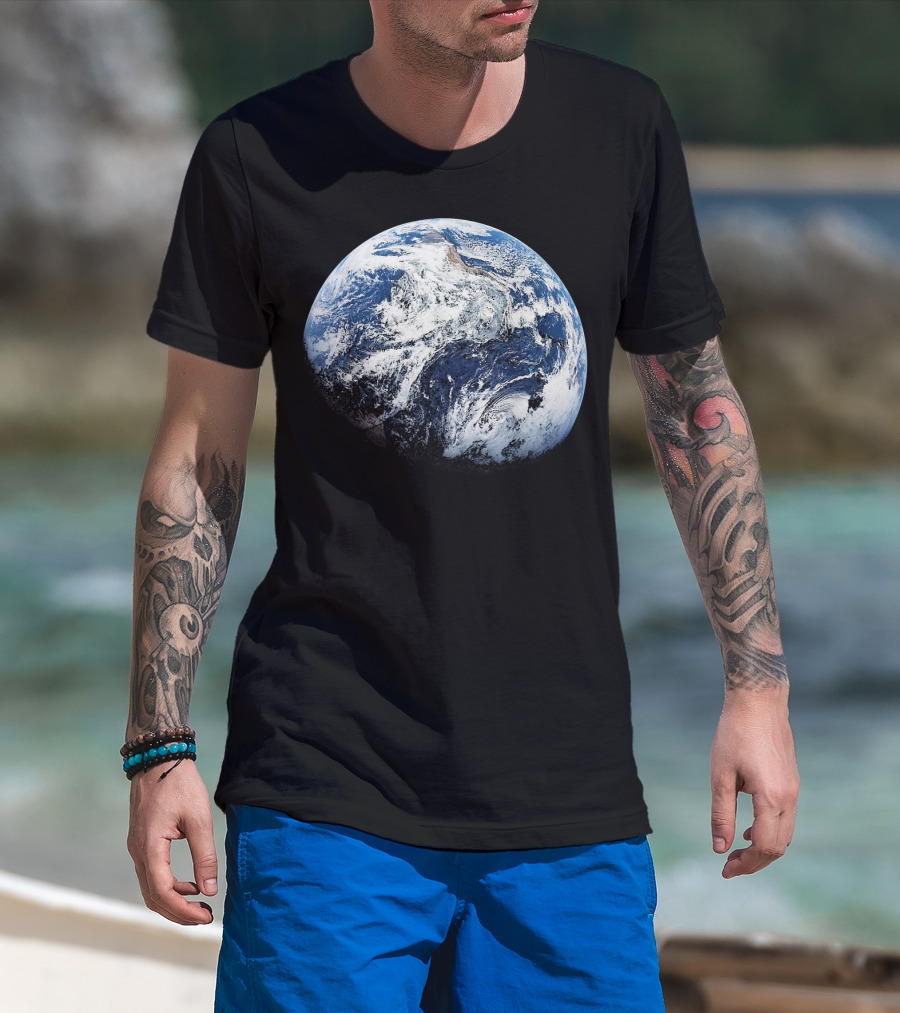 Planet Earth View From Apollo 8 Space Mission T-Shirt