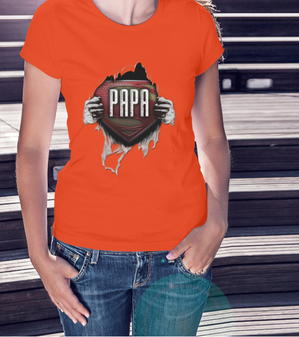 Papa Superman Logo Hero Father's Day T-Shirt