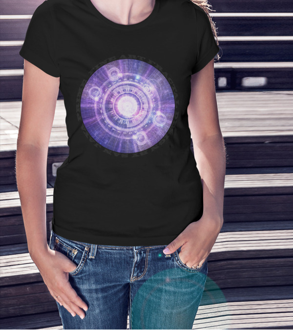Prime Fractal Art Alchemy HUD With Hyperspace Bending T-Shirt