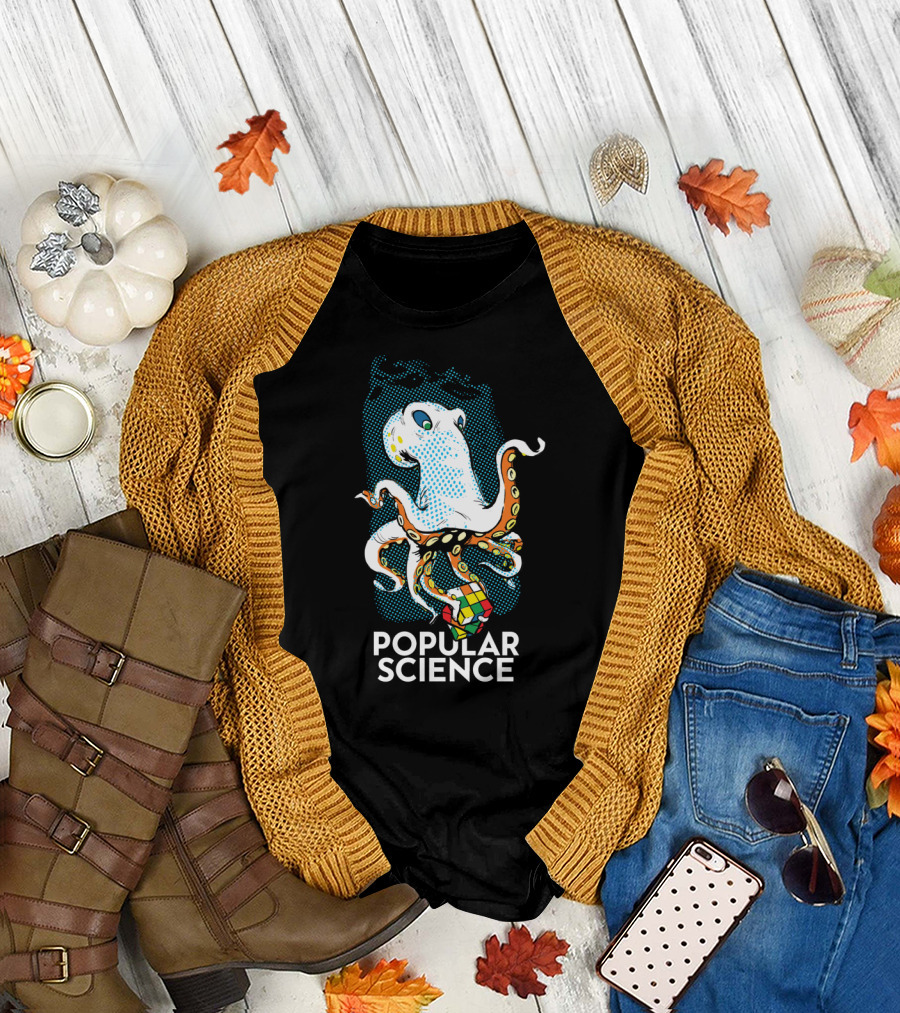Popular Science Masterful Mollusk Solves Rubik's Cube T-Shirt