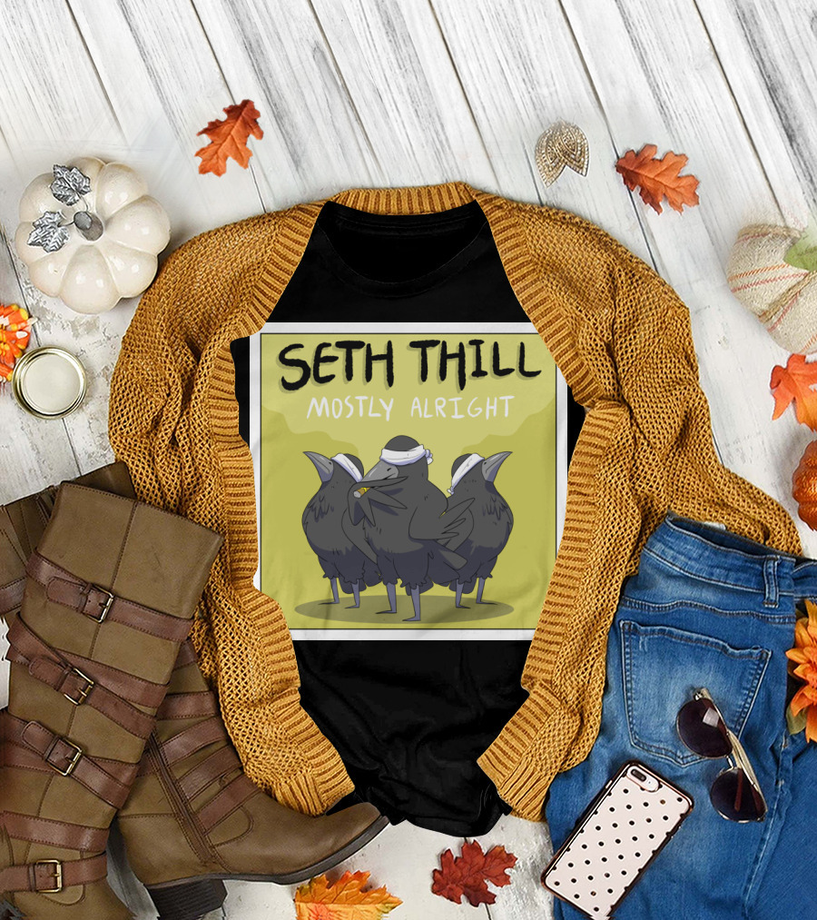 Seth Thill Mostly Alright Bandana-Wearing Crows Quartet T-Shirt