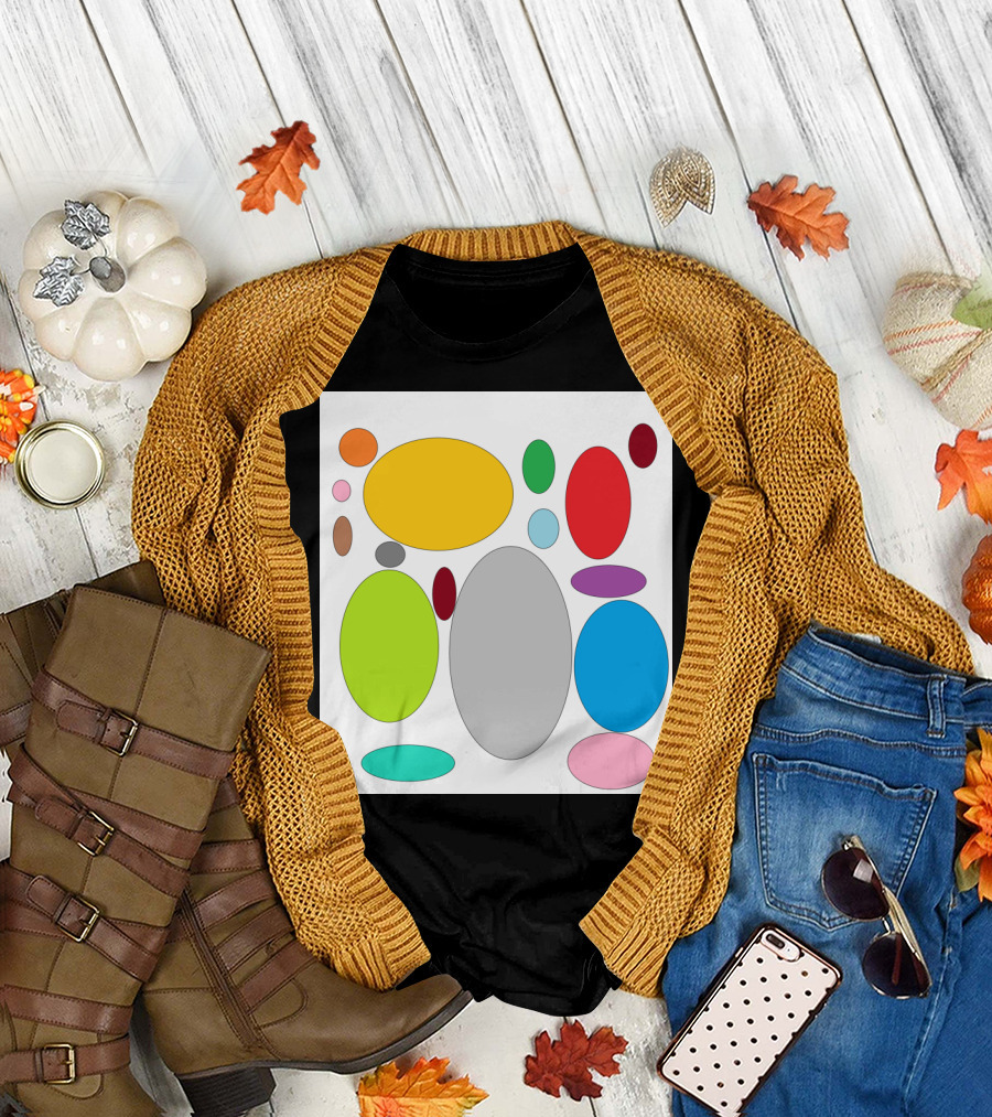 Bright Multicolored Circulos Ovals and Circles T-Shirt