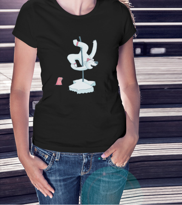 Polar Dance Bear On Iceberg With Seal Watching T-Shirt
