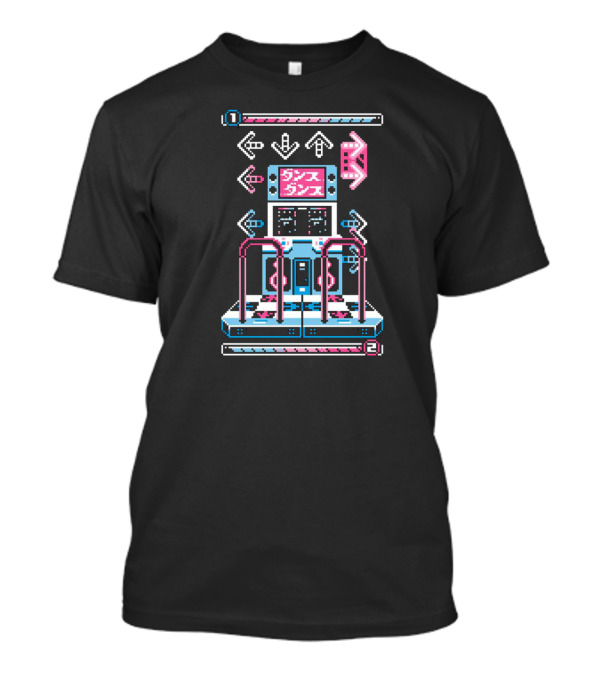 Dance Revolution Arcade Retro Gaming Machine Pixel T-Shirt
