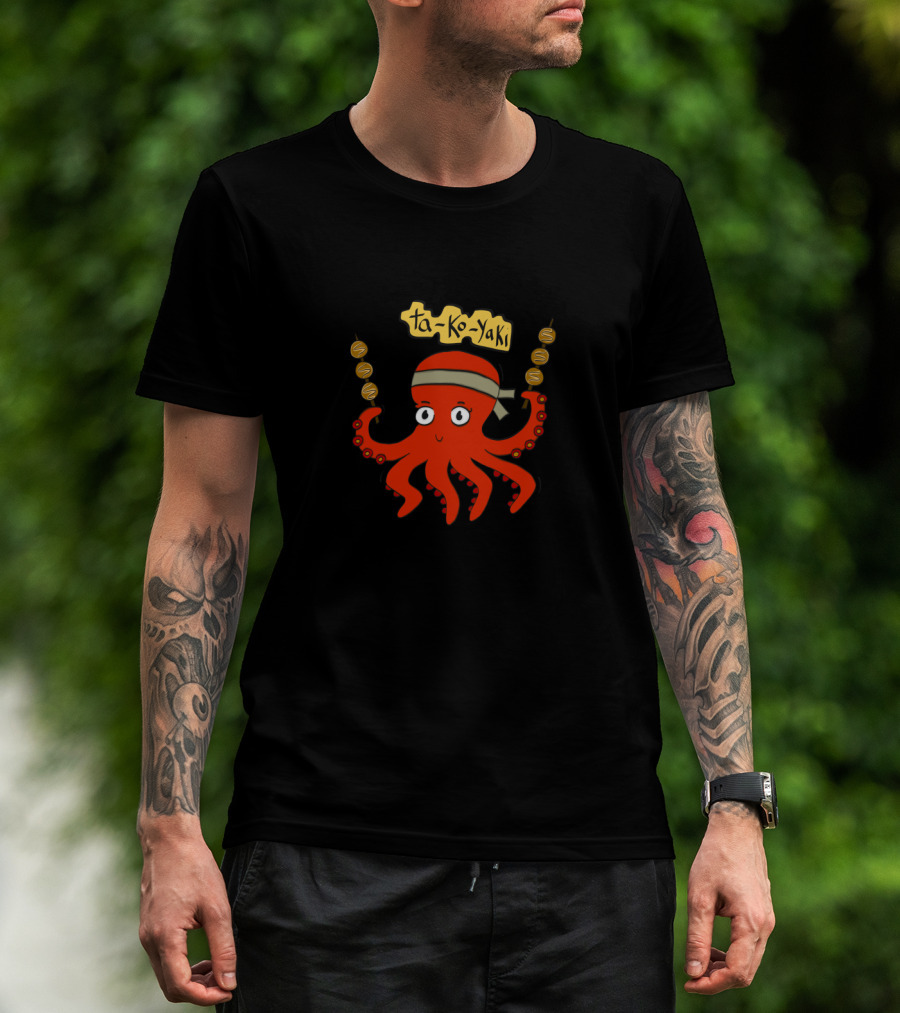 Takoyaki Dance Octopus With Skewered Snacks T-Shirt