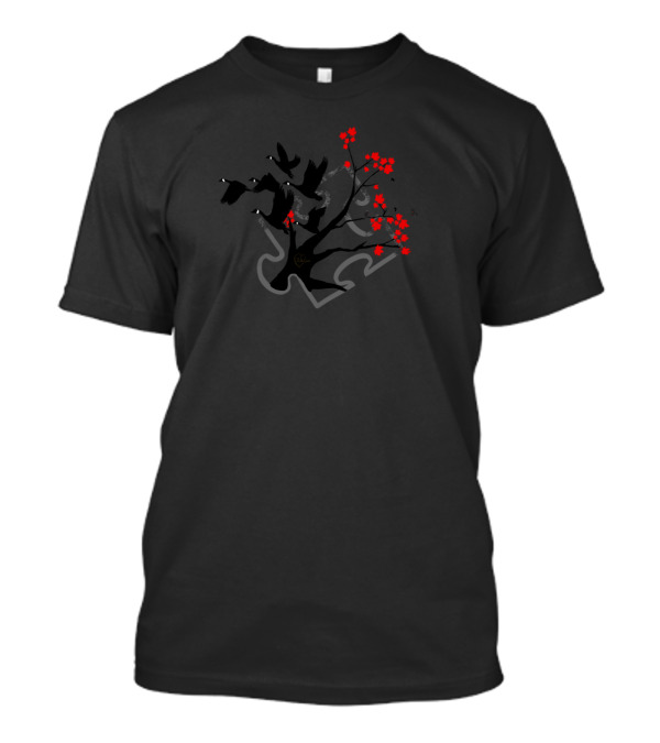 Canadian Autism Acceptance Puzzle Piece With Canada Geese And Maple Leaves T-Shirt