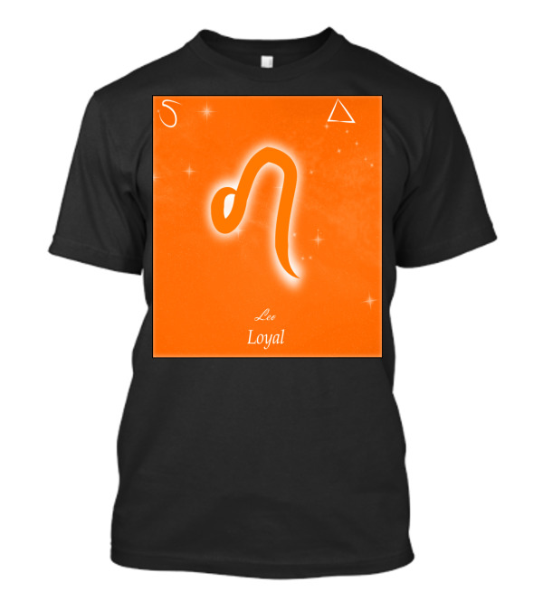 Zodiac Leo Symbol Loyal With Fire And Stars Elements T-Shirt