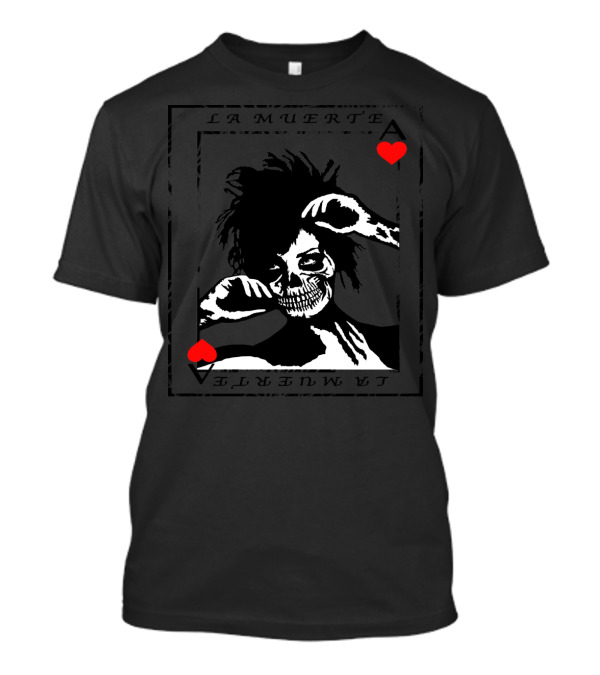 La Muerte Ace Of Hearts Skeleton Card T-Shirt