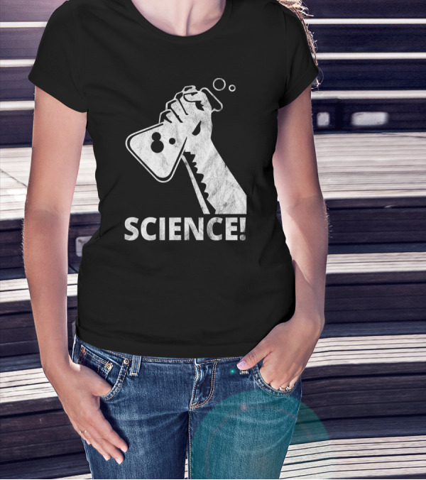 Science Laboratory Beaker Fist Icon T-Shirt