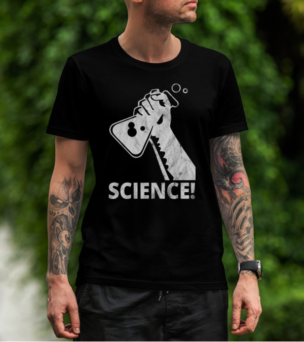 Science Laboratory Beaker Fist Icon T-Shirt