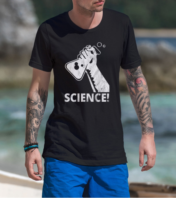 Science Laboratory Beaker Fist Icon T-Shirt