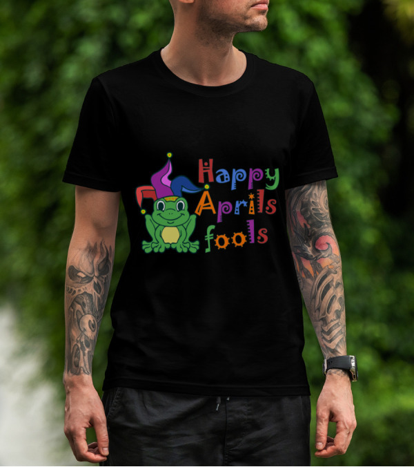Happy Aprils Fools Jester Frog Playful T-Shirt