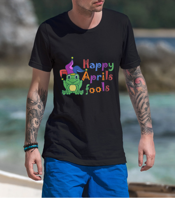 Happy Aprils Fools Jester Frog Playful T-Shirt