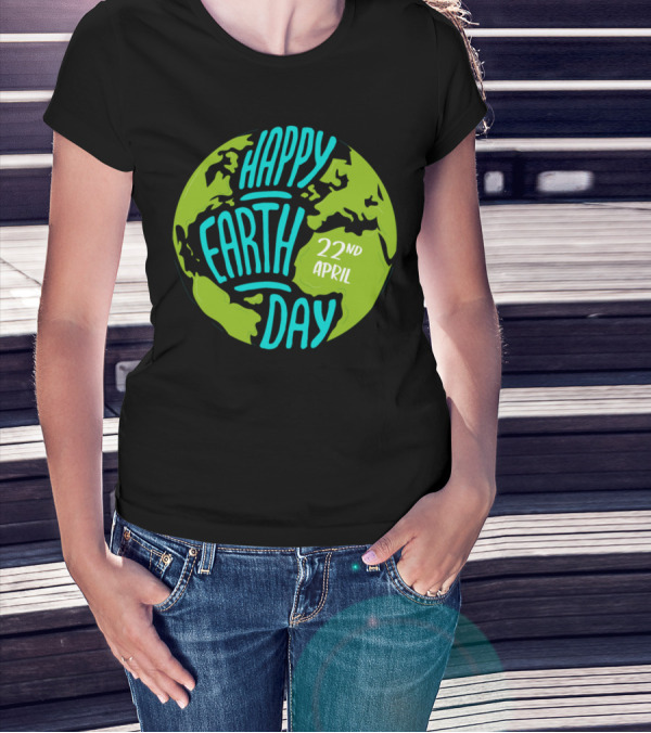 Happy Earth Day 22nd April Green Planet T-Shirt
