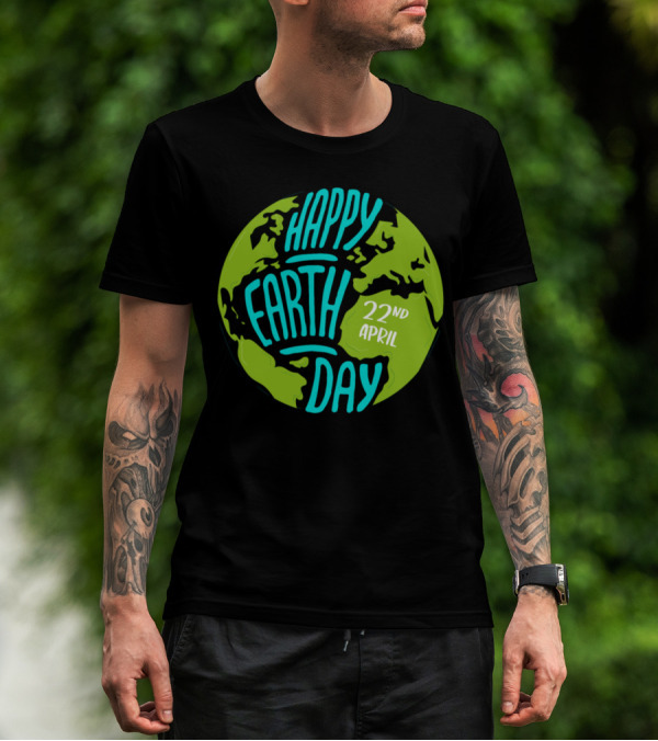 Happy Earth Day 22nd April Green Planet T-Shirt