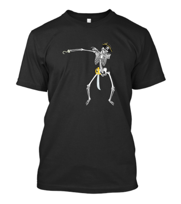 Dabbing Pirate Skeleton Funny Pirates Dance Hook Hand Pirate Hat T-Shirt
