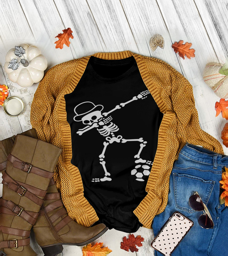 England Dab Skeleton Football Dabbing Soccer T-Shirt