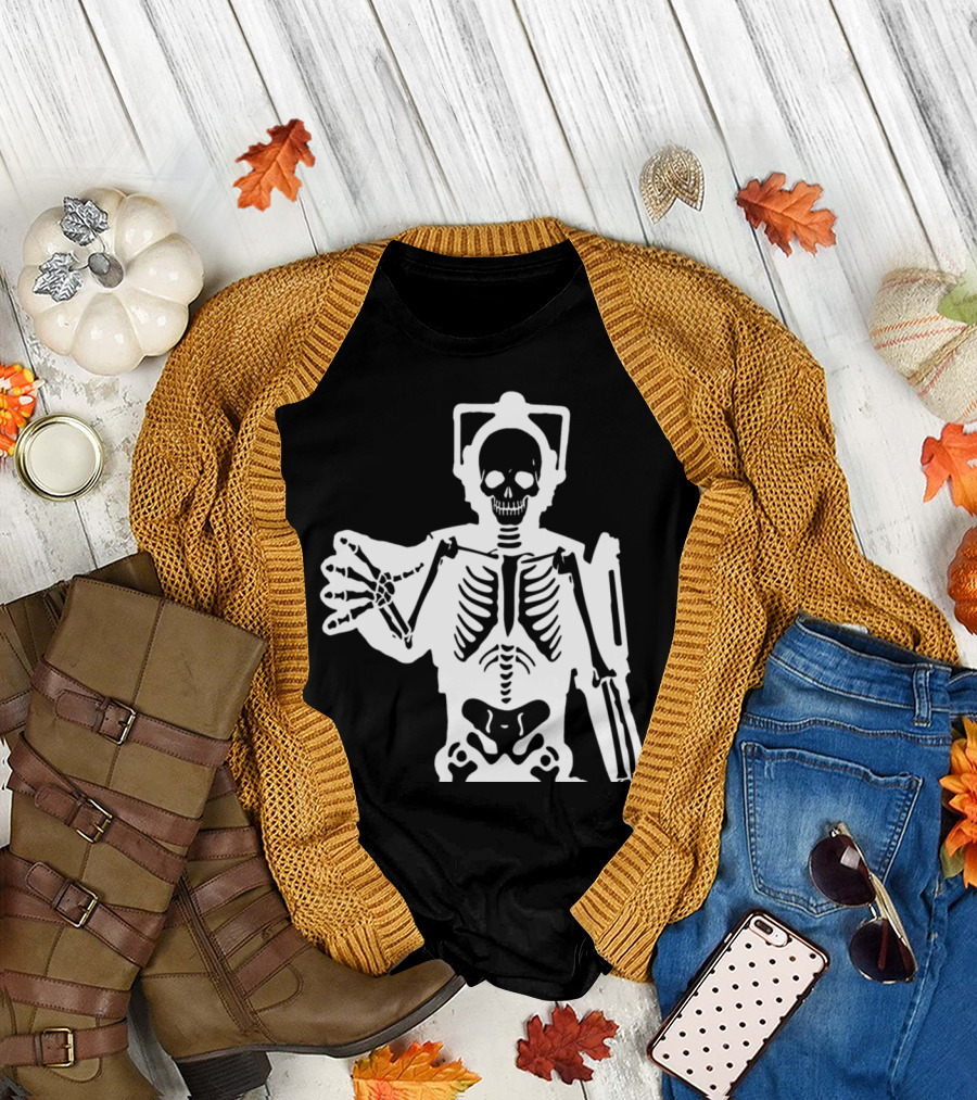 Cybermen X-Ray Skeleton Icon Sci-Fi T-Shirt