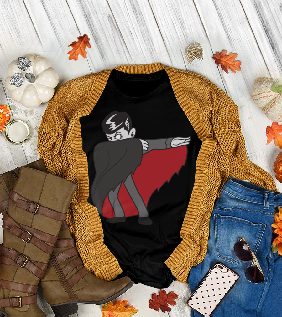 Dabbing Dab Dance Halloween Vampire Dracula Cape T-Shirt