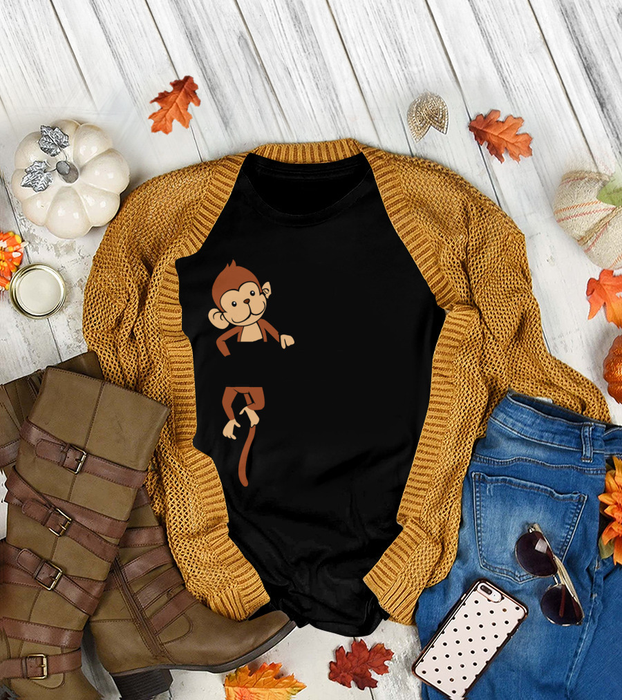 Father of the Birthday Monkey with Playful Cartoon T-Shirt