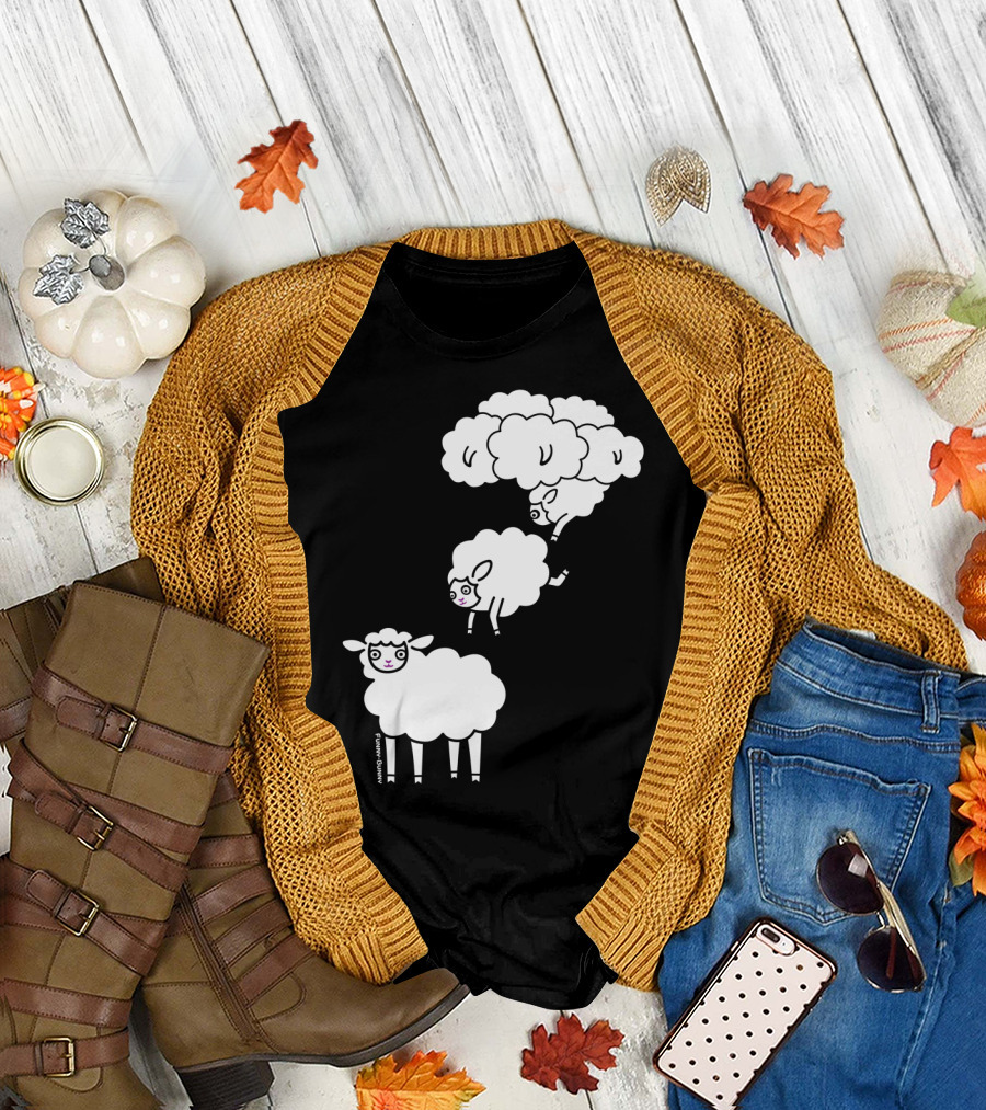 Day Dreaming Sheep with Cloud Transformation by Furry Feline Creatives T-Shirt