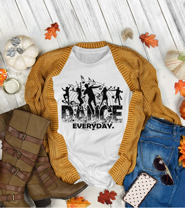 Dance Everyday Music Notes And Silhouettes T-Shirt
