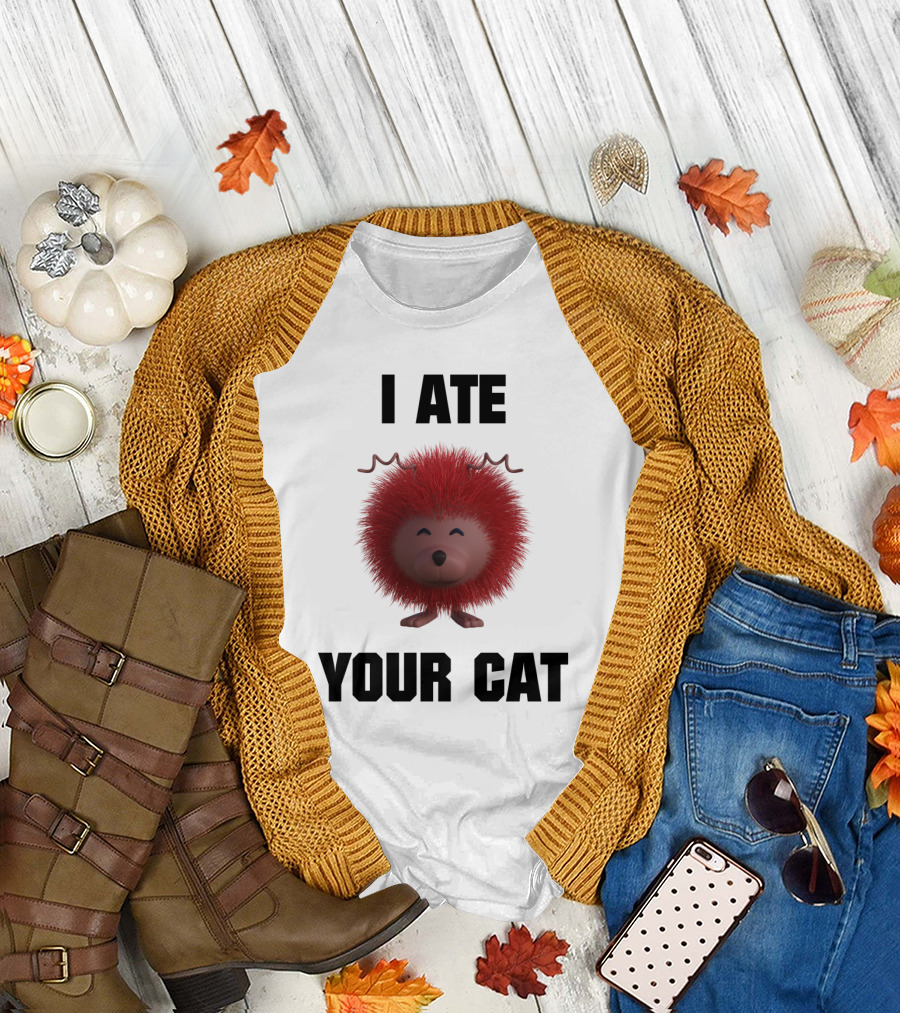 I Ate Your Cat Cute Fluffy Red Creature with Antlers T-Shirt